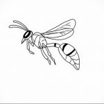 drawing wasp 07.01.2020 №1002 -wasp tattoo sketch- tatufoto.com
