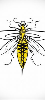 wasp tattoo sketch 07.01.2020 №058 -wasp tattoo sketch- tatufoto.com