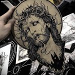 Необычный эскиз для татуировки с Иисусом – 08.01.2020 - tatufoto.com