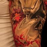 Тату супергерой Железный человек 15.01.2020 №004 -Marvel Tattoo- tatufoto.com
