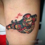 Тату супергерой Железный человек 15.01.2020 №012 -Marvel Tattoo- tatufoto.com