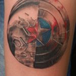 Тату супергерой Капитан Америка 15.01.2020 №005 -Marvel Tattoo- tatufoto.com