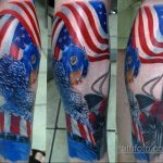 Тату супергерой Капитан Америка 15.01.2020 №012 -Marvel Tattoo- tatufoto.com