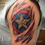 Тату супергерой Капитан Америка 15.01.2020 №015 -Marvel Tattoo- tatufoto.com