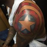 Тату супергерой Капитан Америка 15.01.2020 №019 -Marvel Tattoo- tatufoto.com