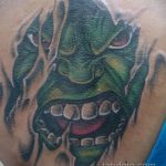 Тату супергерой Халк 15.01.2020 №007 -Marvel Tattoo- tatufoto.com