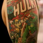 Тату супергерой Халк 15.01.2020 №011 -Marvel Tattoo- tatufoto.com