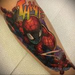 Тату супергерой Человек-паук 15.01.2020 №005 -Marvel Tattoo- tatufoto.com