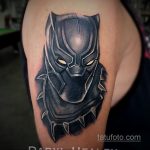 Тату супергерой Черная Пантера 15.01.2020 №003 -Marvel Tattoo- tatufoto.com