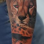 Фото тату Гепард 12.01.2020 №161 -cheetah tattoo- tatufoto.com