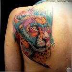 Фото тату Гепард 12.01.2020 №276 -cheetah tattoo- tatufoto.com