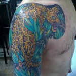 Фото тату Гепард 12.01.2020 №284 -cheetah tattoo- tatufoto.com
