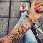 класная женская тату 21.01.2020 №027 -beautiful female tattoo- tatufoto.com
