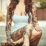 класная женская тату 21.01.2020 №037 -beautiful female tattoo- tatufoto.com