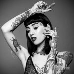 класная женская тату 21.01.2020 №553 -beautiful female tattoo- tatufoto.com