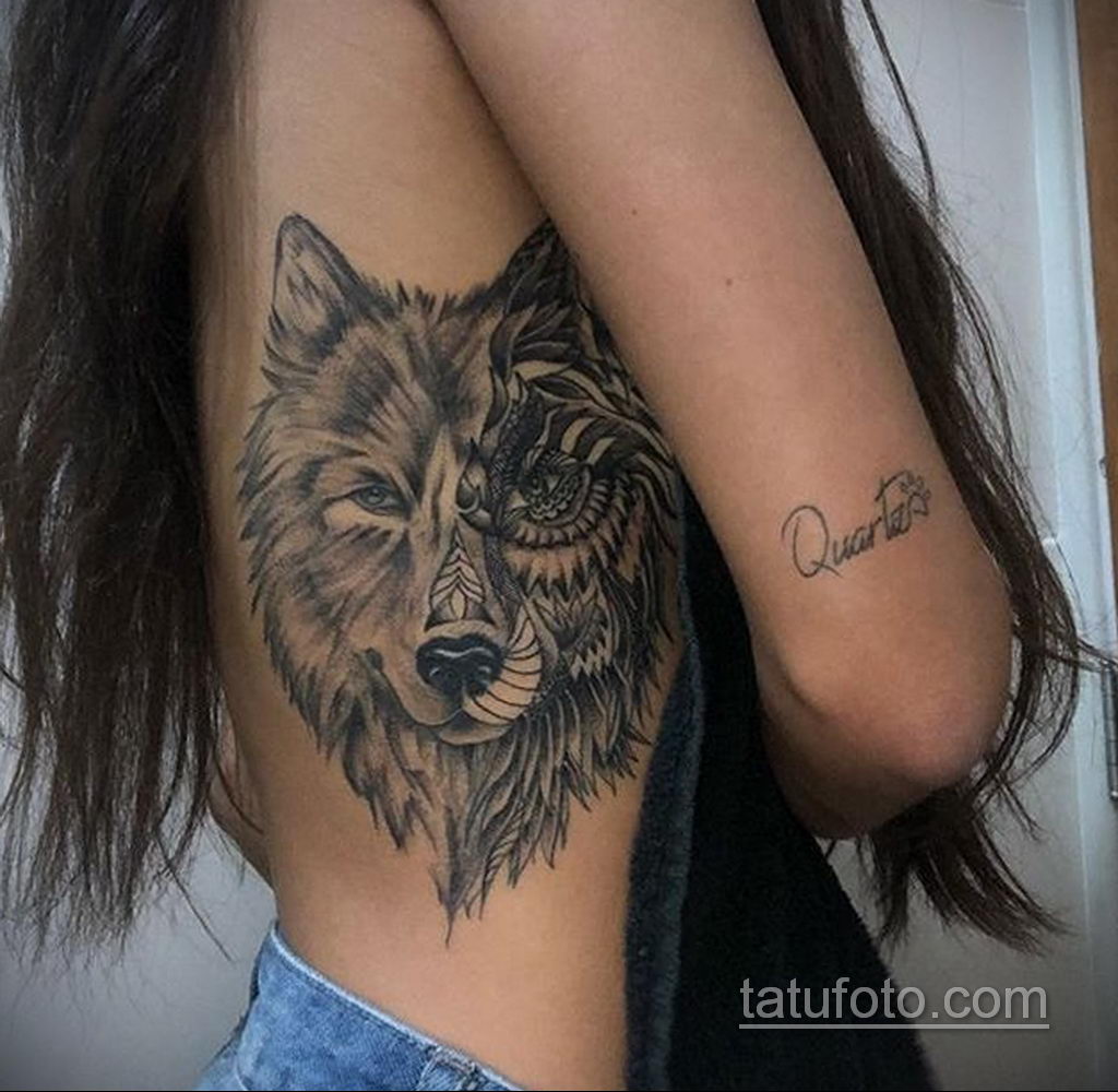 Татуировки Волков для девушек