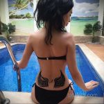 тату у девушки в купальнике 21.01.2020 №087 -tattoo in a girl in a swimsuit- tatufoto.com