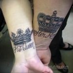 фото тату корона на запястье 02.01.2020 №019 -crown tattoo on the wrist- tatufoto.com