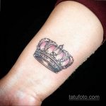 фото тату корона на запястье 02.01.2020 №029 -crown tattoo- tatufoto.com