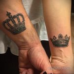 фото тату корона на запястье 02.01.2020 №040 -crown tattoo- tatufoto.com