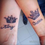 фото тату корона на запястье 02.01.2020 №071 -crown tattoo on the wrist- tatufoto.com