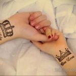 фото тату корона на запястье 02.01.2020 №072 -crown tattoo on the wrist- tatufoto.com