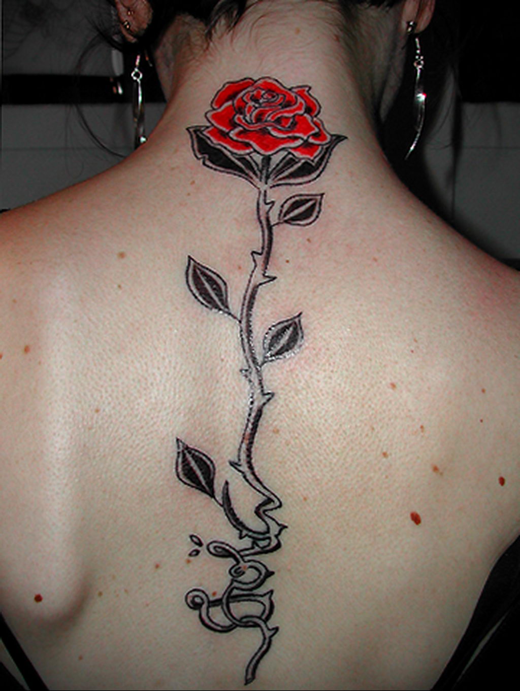 Эскизы татуировок. тату роза на спине девушки 04.02.2020 № 019 -rose tattoo f...