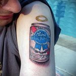 Тату банка пива 17.02.2020 №013 -beer tattoo- tatufoto.com