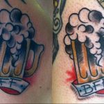 Тату бокал пива 17.02.2020 №003 -beer tattoo- tatufoto.com