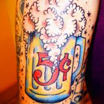 Тату бокал пива 17.02.2020 №008 -beer tattoo- tatufoto.com