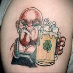Тату бокал пива 17.02.2020 №017 -beer tattoo- tatufoto.com