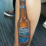 Тату бутылка пива 17.02.2020 №005 -beer tattoo- tatufoto.com