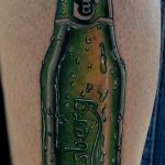 Тату бутылка пива 17.02.2020 №009 -beer tattoo- tatufoto.com