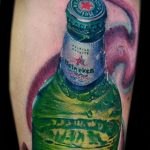 Тату бутылка пива 17.02.2020 №012 -beer tattoo- tatufoto.com