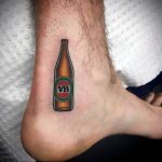 Тату бутылка пива 17.02.2020 №015 -beer tattoo- tatufoto.com