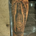 Тату бутылка пива 17.02.2020 №017 -beer tattoo- tatufoto.com