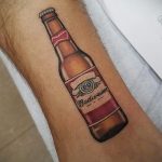 Тату бутылка пива 17.02.2020 №021 -beer tattoo- tatufoto.com