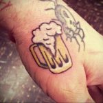 Тату с кружкой пива 17.02.2020 №005 -beer tattoo- tatufoto.com