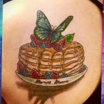 Фото татуировки с блинами к масленнице 24.02.2020 №033 -pancake tattoo- tatufoto.com