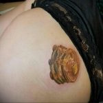 Фото татуировки с блинами к масленнице 24.02.2020 №042 -pancake tattoo- tatufoto.com