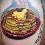 Фото татуировки с блинами к масленнице 24.02.2020 №102 -pancake tattoo- tatufoto.com