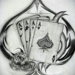 Эскиз тату пиковый туз 16.02.2020 №2024 -ace of spades tattoo sketch- tatufoto.com