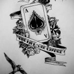 Эскиз тату пиковый туз 16.02.2020 №2025 -ace of spades tattoo sketch- tatufoto.com