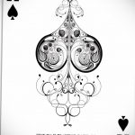 Эскиз тату пиковый туз 16.02.2020 №2037 -ace of spades tattoo sketch- tatufoto.com