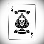 Эскиз тату пиковый туз 16.02.2020 №2085 -ace of spades tattoo sketch- tatufoto.com