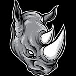 вариант эскиза тату носорог 02.02.2020 №1002 -rhino tattoo sketches- tatufoto.com