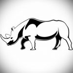 вариант эскиза тату носорог 02.02.2020 №1003 -rhino tattoo sketches- tatufoto.com