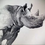 вариант эскиза тату носорог 02.02.2020 №1018 -rhino tattoo sketches- tatufoto.com
