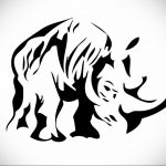 вариант эскиза тату носорог 02.02.2020 №1030 -rhino tattoo sketches- tatufoto.com