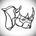 вариант эскиза тату носорог 02.02.2020 №1051 -rhino tattoo sketches- tatufoto.com